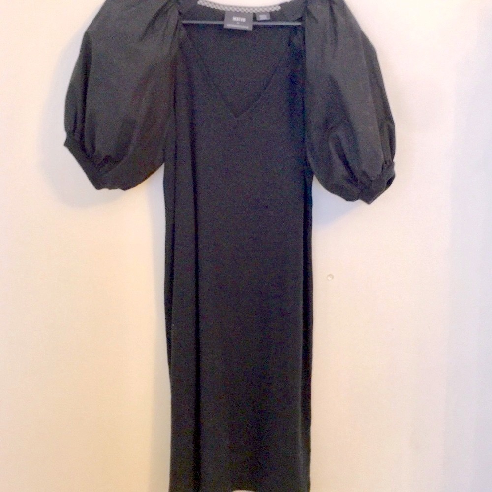 Anthropologie Maeve Dress Balloon Sleeves Cotton NWOT Sz Medium